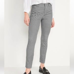 Old Navy Pixie Straight High-Rise Houndstooth Pants